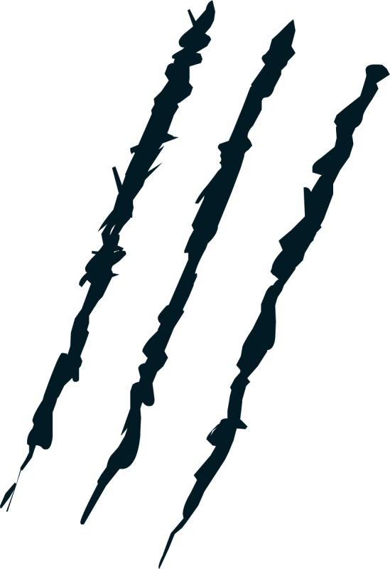 Pin Claw Clipart - Transparent Background Claw Marks Png (549x800)