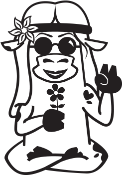 Power Cows Have Taken Over The Farm, And Are Drinking - Hippie Cow (360x360)