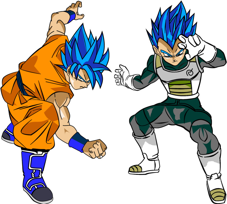 Goku Y Vegeta Ssj God Blue Manga Edition By Gokuxdxdxdz - Goku And Vegeta Ssj God (1001x799)