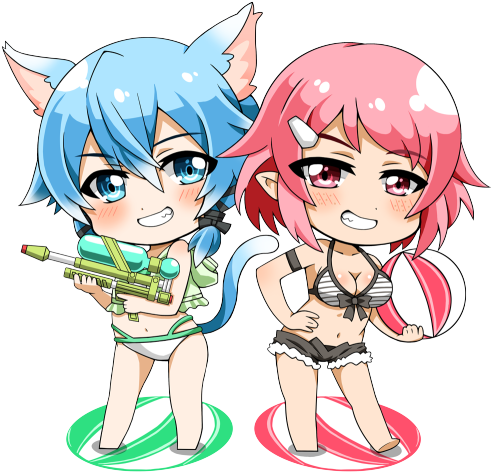 Asuna Clipart Tumblr Transparent - Sinon Alo Chibi (500x499)