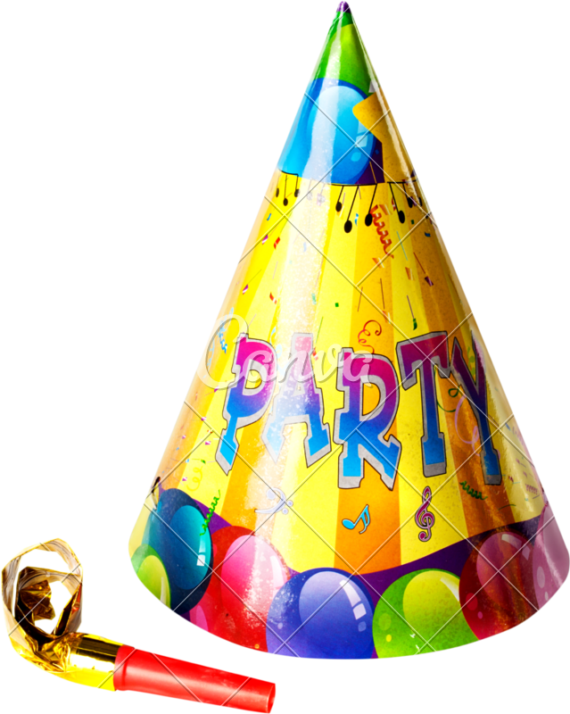 Party Hat And Blowout Noisemaker - Party Hat (639x800)