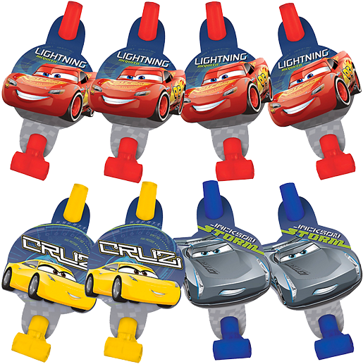 Cars 3 Party Blowers - Cars 3 Blowouts (519x550)