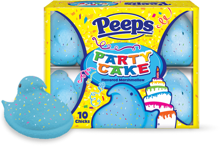 Party Cake Flavored Marshmallow Chicks - Birthday Cake Flavored Peeps (980x523)