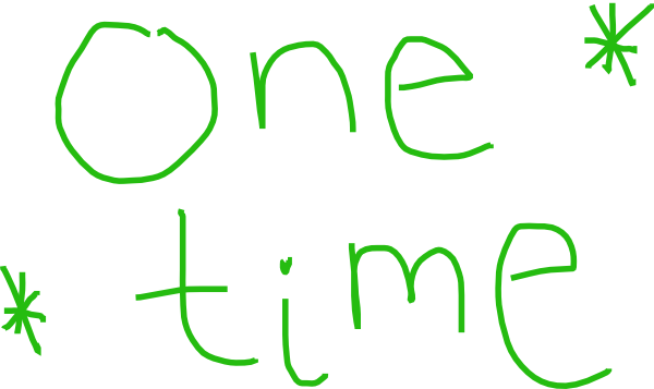 One Time Clipart (600x357)