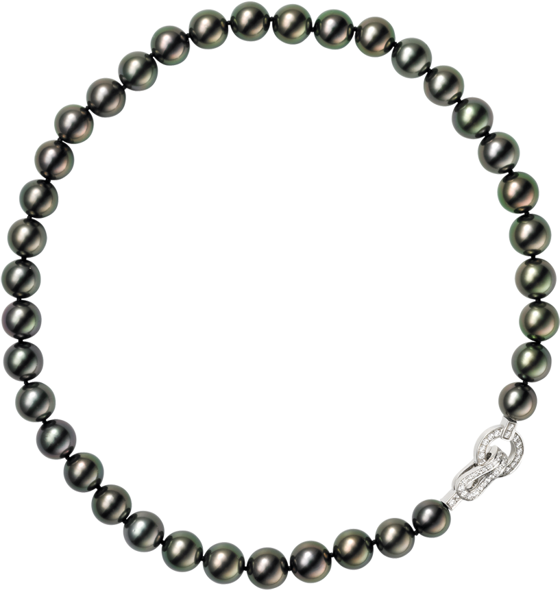 Pearls Clipart Silhouette - Black Necklace Online India (1000x1000)