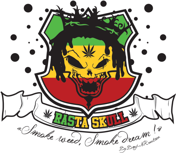 Rasta Skull - Art (600x600)
