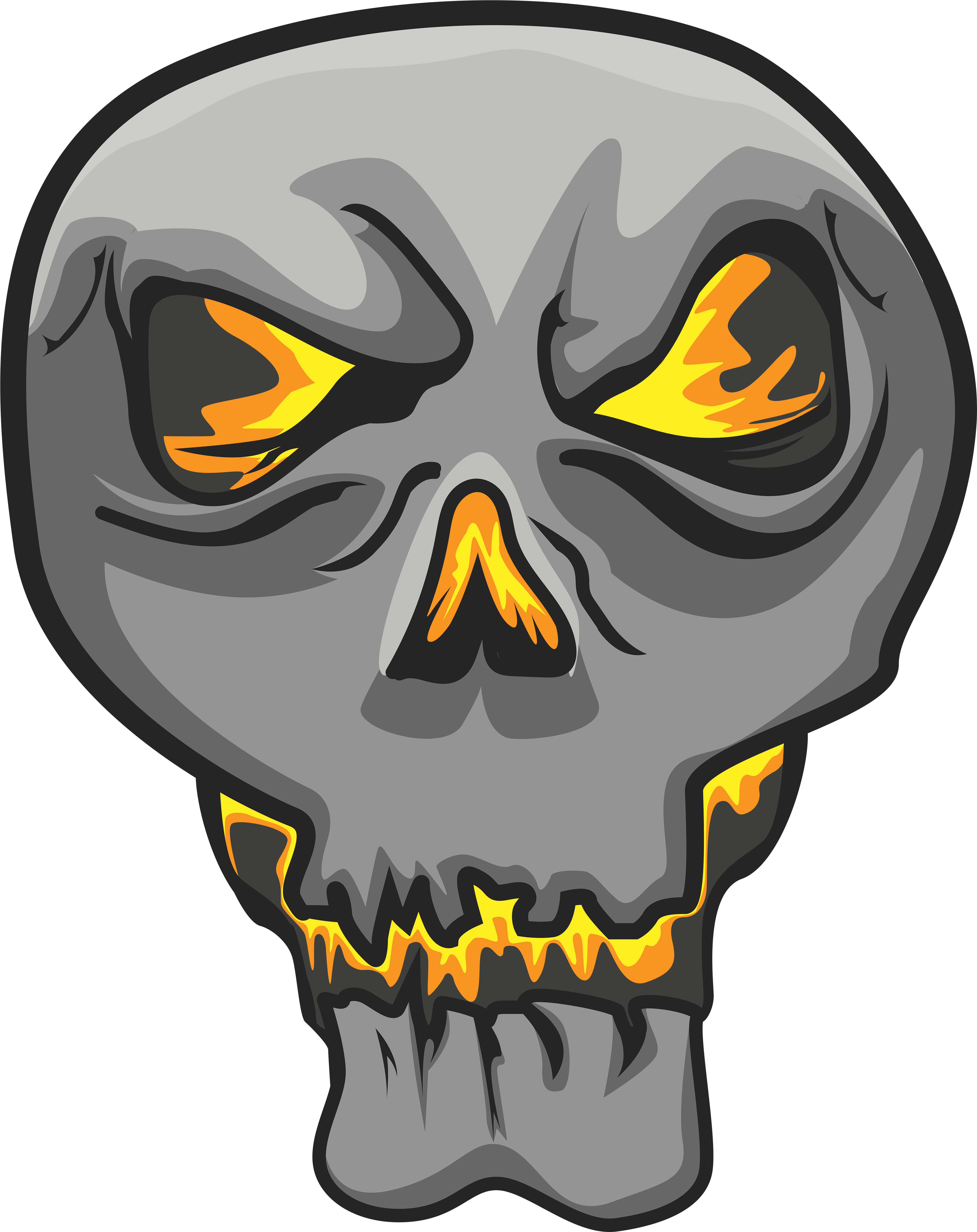 Glowing Skull Perfect Fit To Wear On This Halloween - Skull (4500x5400)