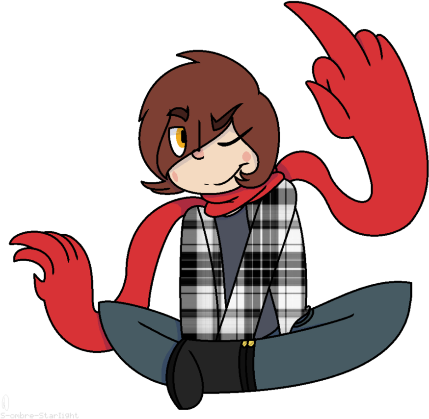 Scarf Boy By Sombrematsu - Cartoon (902x885)