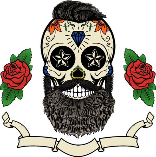 Mr T-shirt - Skull Dress - Bearded Sugar Skull (508x511)