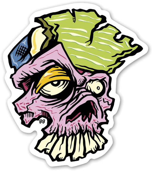 Bobby Wicked Skull Sticker - Sticker (536x600)