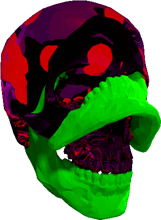 Skull Sticker By Badblueprints - Face Mask (389x500)