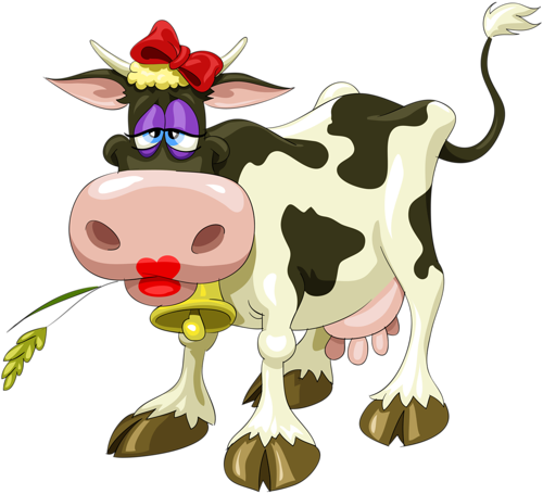Good Morning Clipart Cow - Have A Great Day Animated Gif (500x455)