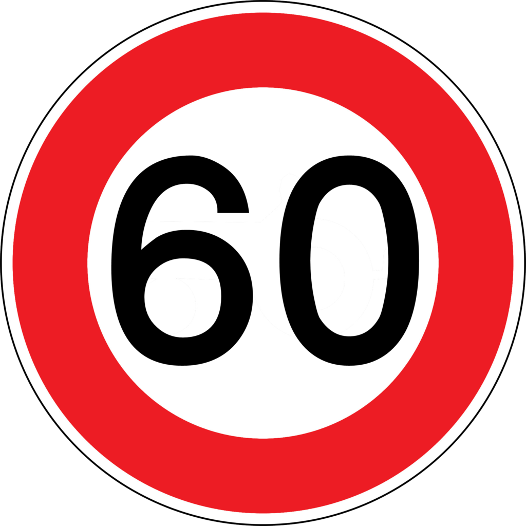 Maximum Speed Limit 60km-ht Pw03 R1 41 - Speed Limit 60 Png (1024x1024)