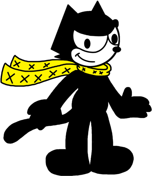 Felix With A Ninja Scarf By Marcospower1996 - Marcospower1996 Cat Felix (894x894)