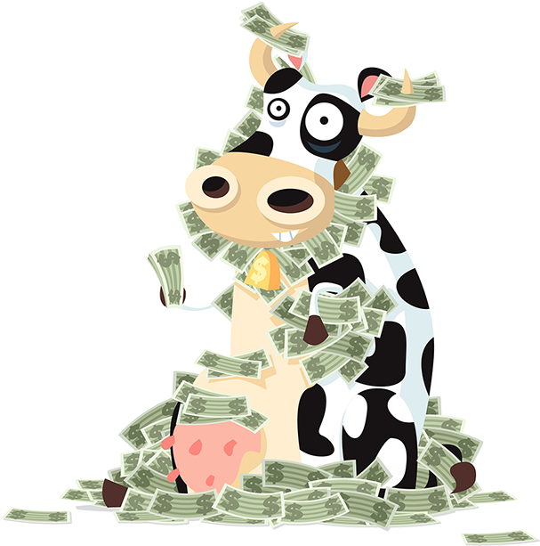 How Does The Color Of Text Effect Memory Lets Say That - Cash Cow Clipart Png (624x786)