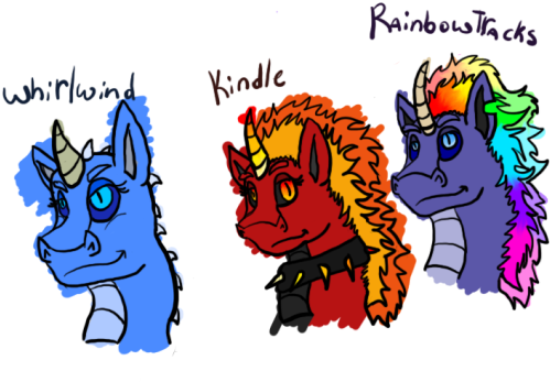 I Just Got A Tablet The Other Day So I Used These Three - Cartoon (500x500)