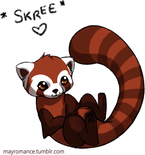 Skree Ее Mayromance - Red Panda Gif Cartoon (800x709)