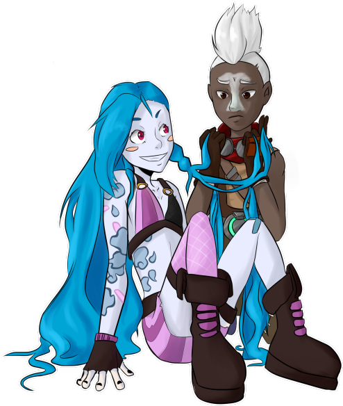 Power Girl Cartoon League Of Legends Cosplay Character - Jinx (500x707)