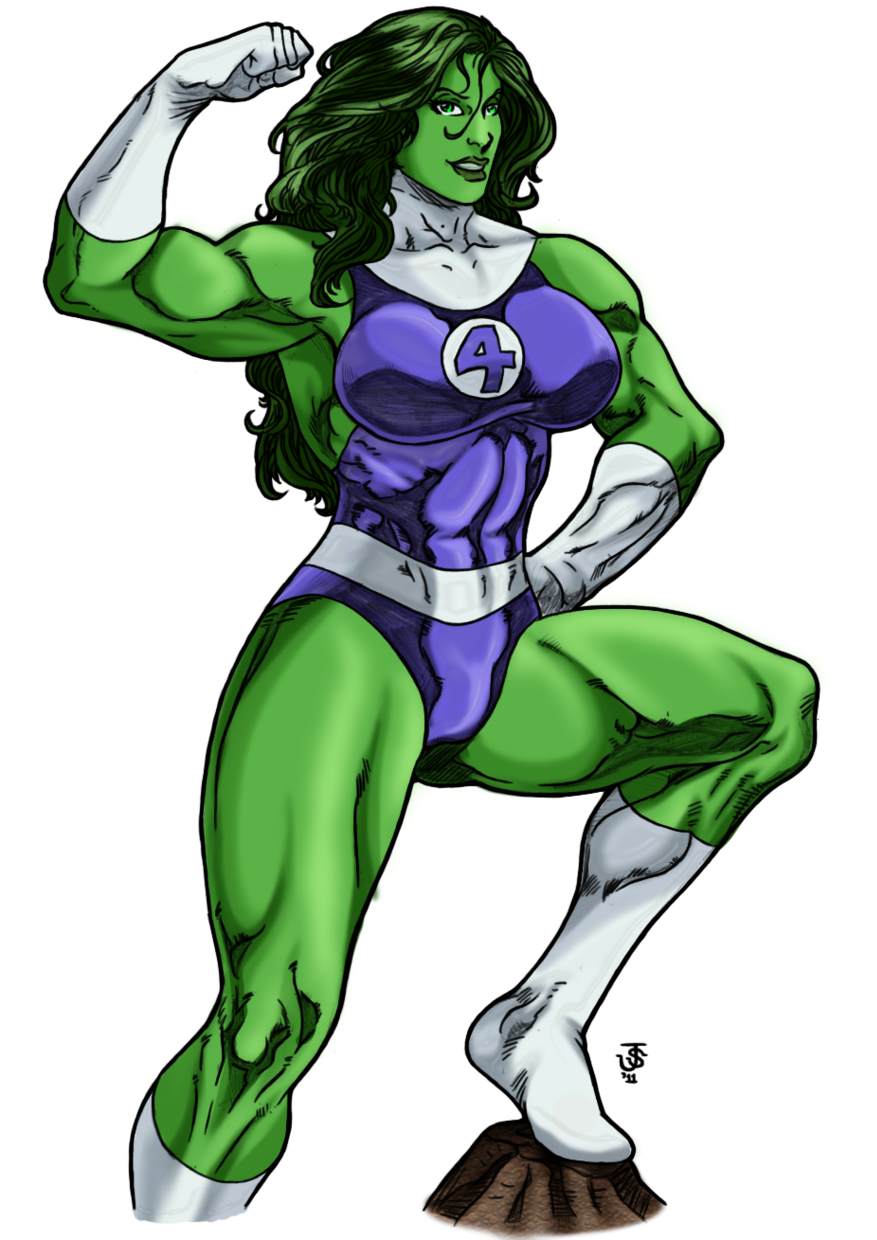She Hulk Cartoon - Clip Art (900x1279)