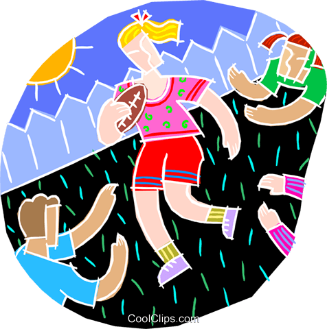 Football, Young Children Playing Football Royalty Free - Illustration (476x480)