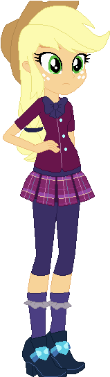 Applejack In Crystal Prep By Cleofine123 - Cartoon (441x543)