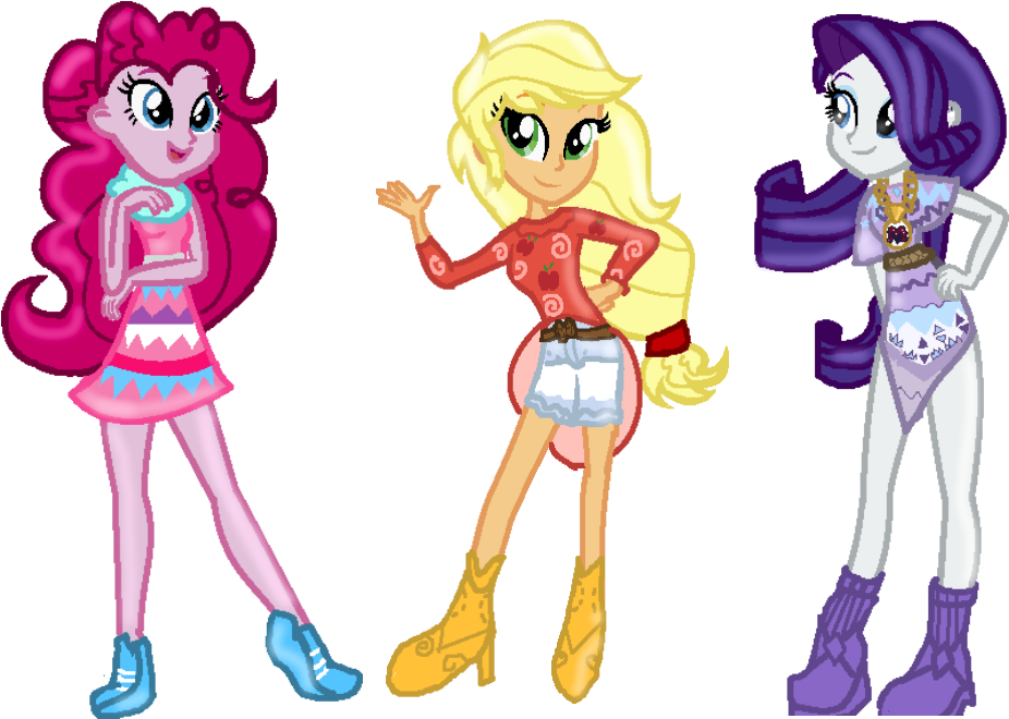 Legend Of Everfree Rarity, Applejack, And Pinkie By - Applejack (1010x927)