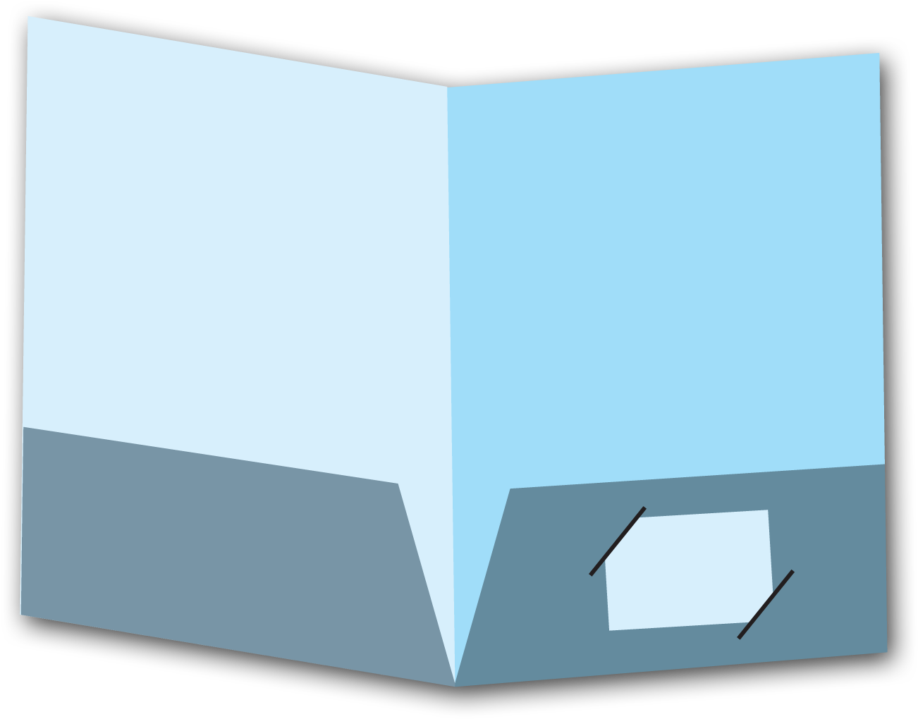 Two Pockets With One Business Card Slit On Both Sides - Paper (1500x1200)