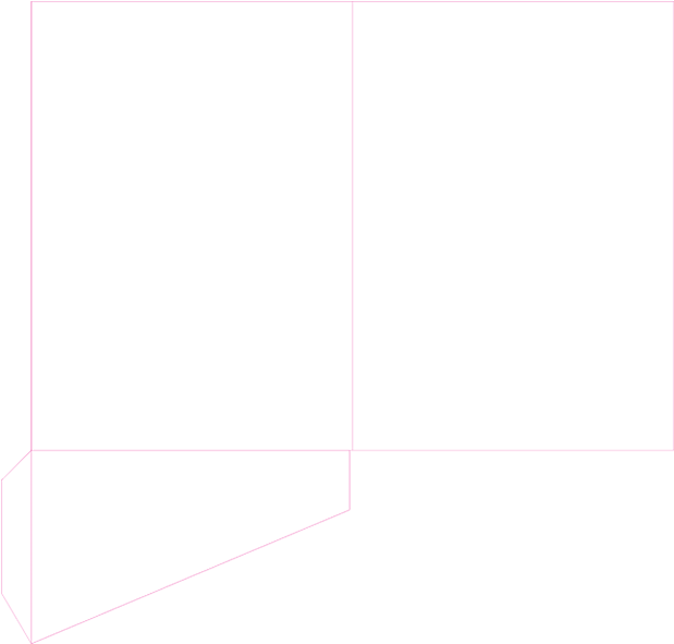 A4 Non Capacity Folder With Angled Pocket - Paper Product (718x659)