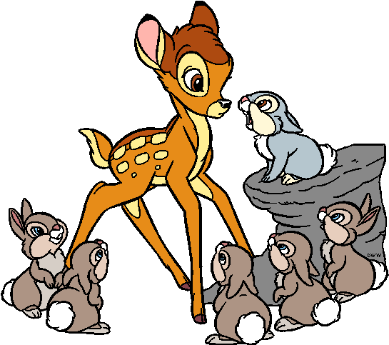 Bambi Clipart Thumper - Bambi Gif Png (583x482)