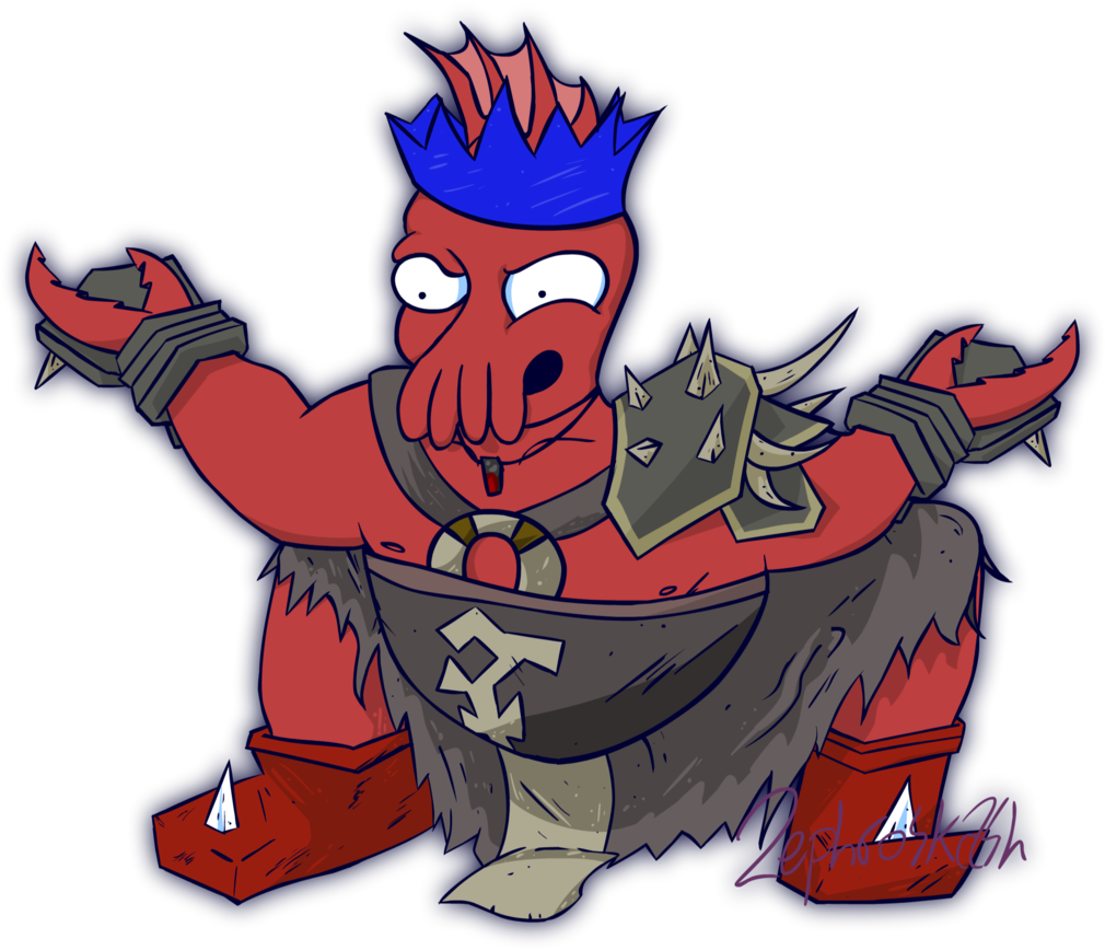 Old School Zoidberg By Zephroskash Old School Zoidberg - Cartoon (1024x884)