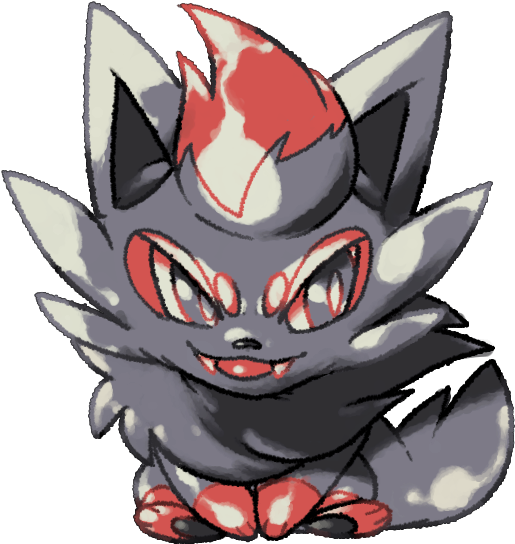 Old School Zorua By Mblock - Pokémon (600x600)