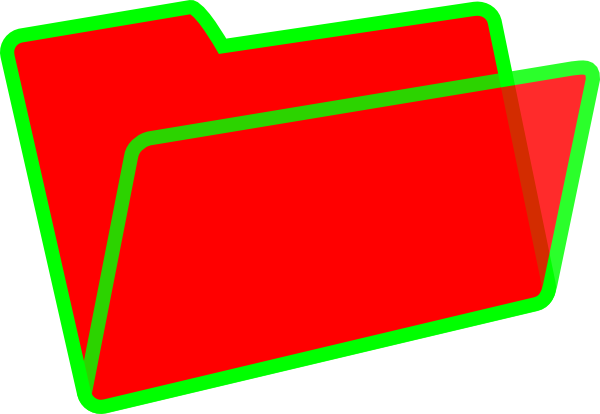 Red/green Folder Clip Art At Clker - Clip Art (600x414)
