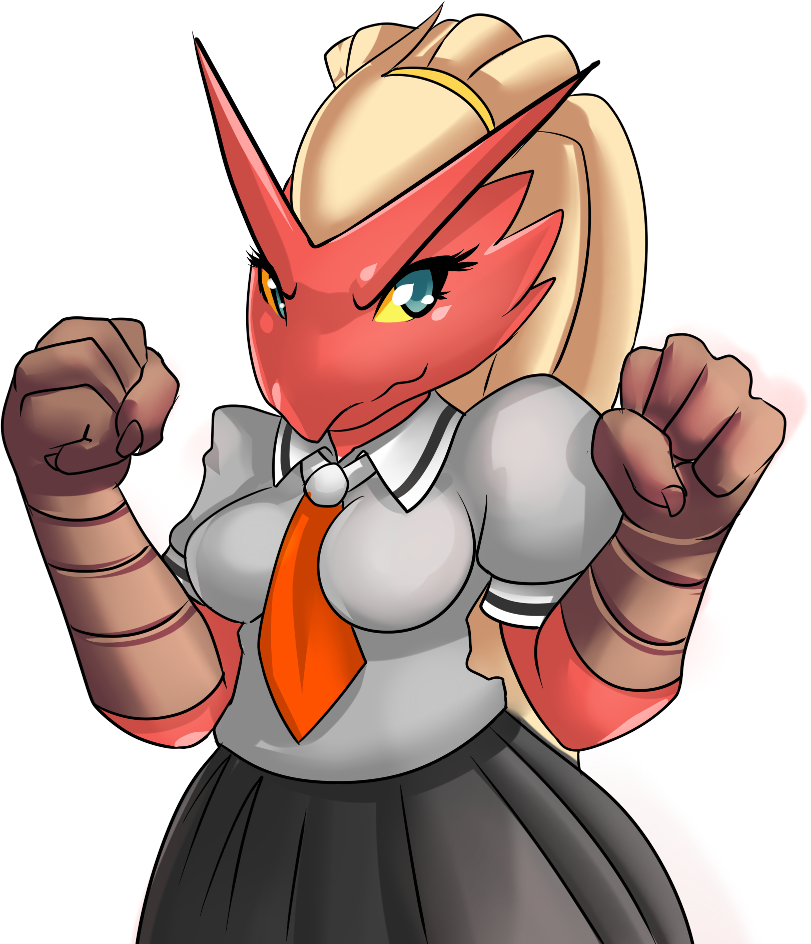 Pokemon School Girl Blaziken - School Girl Pokemon (2024x2024)