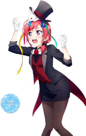 Love Live School Idol Project Maki Magician Render - Ur Love Live Cards (400x563)