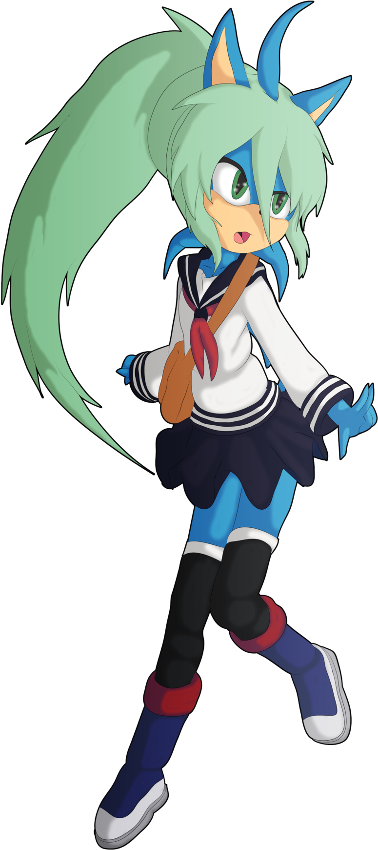 Hatsune Mina School Uniform By Skye-izumi - Cartoon (1600x1998)