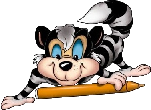 Cartoon Animals With School Crayons And Pencils - Karteibox Englisch, Klasse 3 - Set Mit Diversen Artikeln (600x600)