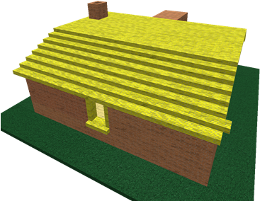 Destructible Brick Planks House - House (420x420)