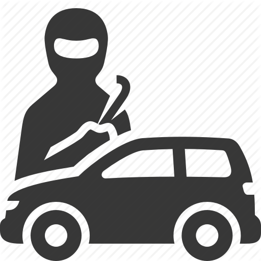 Auto Insurance Clipart Black And White - Anti Car Theft Icon (512x512)