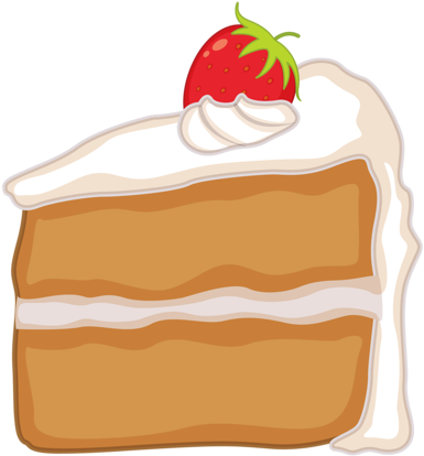 Торты - Slice Of Cake Clip Art (428x500)