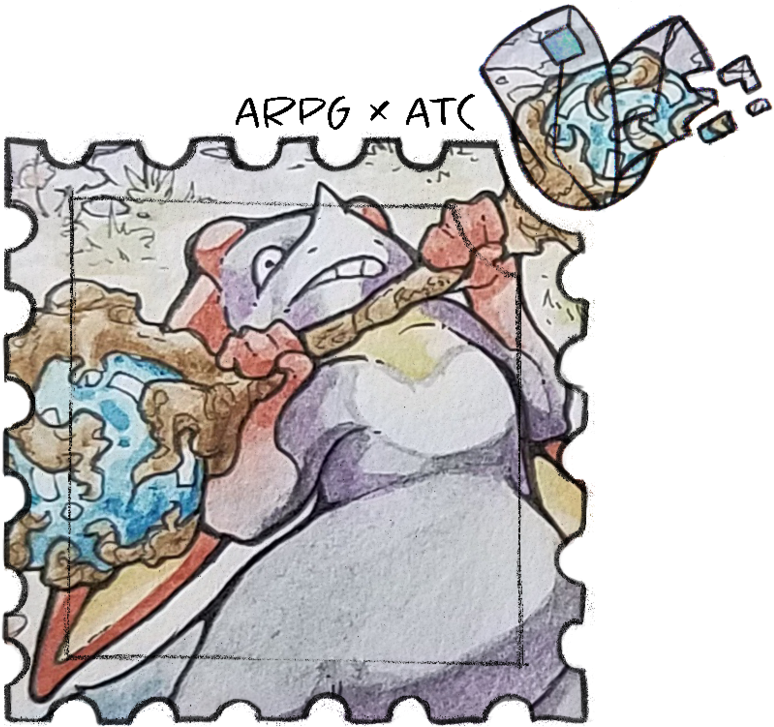 Coco's Arpgxatc 2018 Trade Stamp By Coconutcow - Cartoon (946x845)