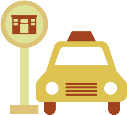 Taxi Service With Hotel Sign - Hotel (550x550)