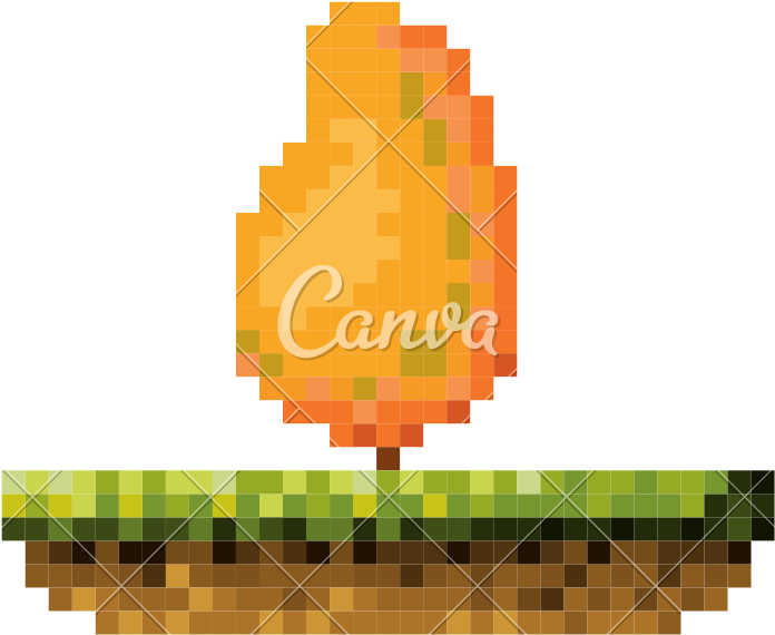 Color Pixelated Fire Flame In Meadow - Corazón Pixelado (800x800)