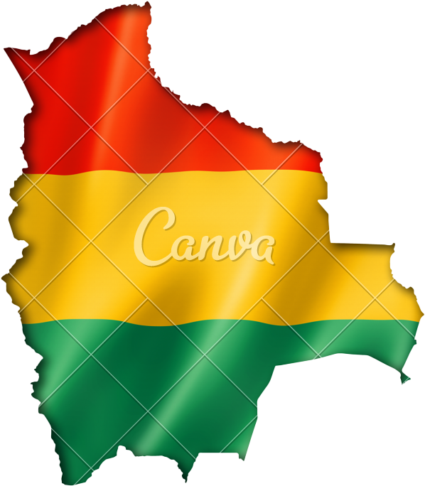 Bolivian Flag Map - Map And Flag Of Bolivia (706x800)