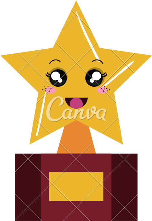 Trophy Star Kawaii Character - Trofeo Kawai (800x800)