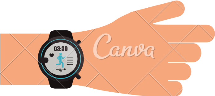 Heartrate Wrist Tracker - Illustration (800x693)