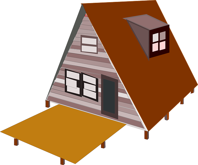 Home, Architecture, Modern, Building - Frame House Clipart (640x534)