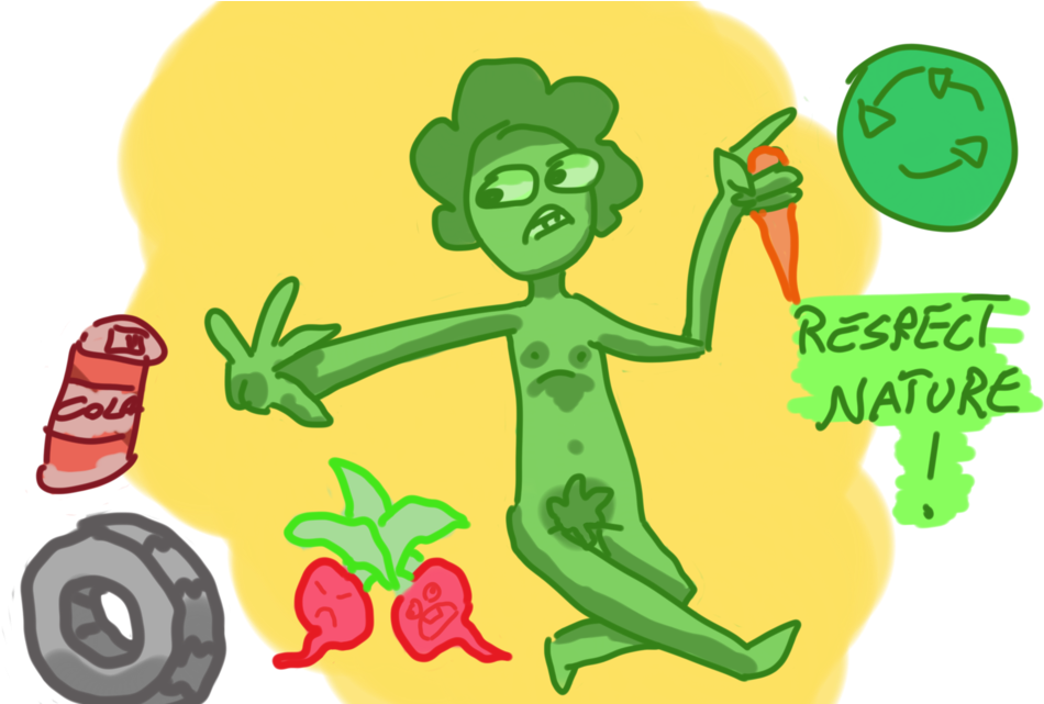 U Gotta Respect Nature By Darnok69 - Cartoon (1024x640)