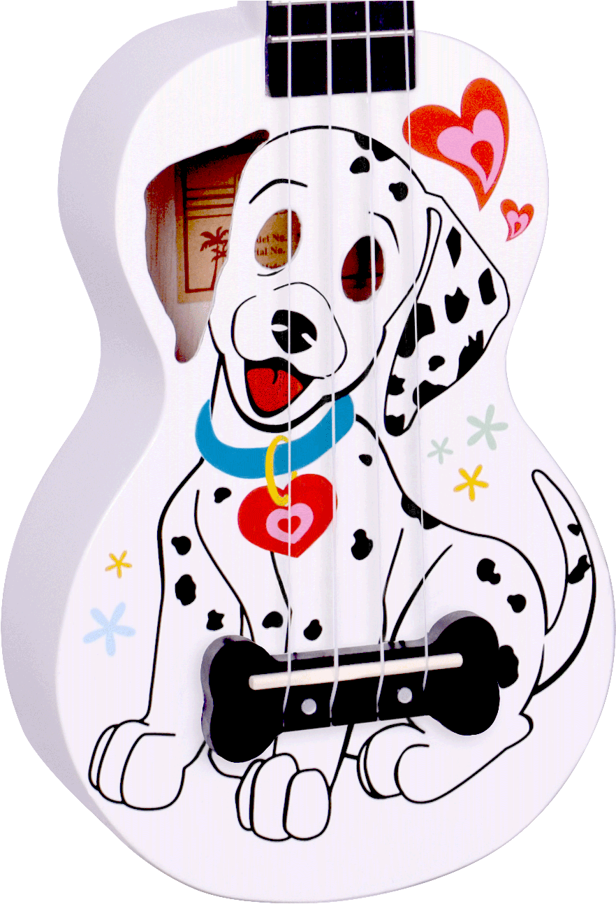 Mahalo Ma1dawt Art Series Dalmatian Soprano Ukulele - Mahalo Soprano Ukulele Dalmatian White Ma1da-wt (898x1302)