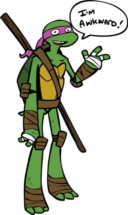 Donny Is The Most Awkward Turtle - Clip Art (448x750)