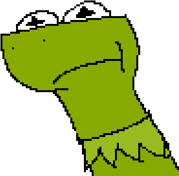 Awkward Kermit - Cartoon (400x400)